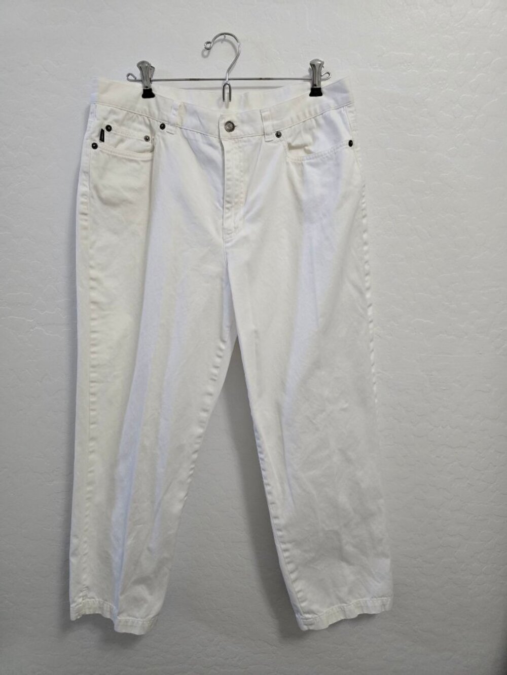 Ralph Lauren  Jean Co, White Straight-Leg Denim Jeans Capri Women's Size 12